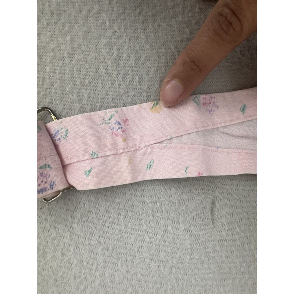 VTG OshKosh B’Gosh Vestbak Overalls 3-6M Pink Floral Baby Snap USA 90s READ - Picture 11 of 16